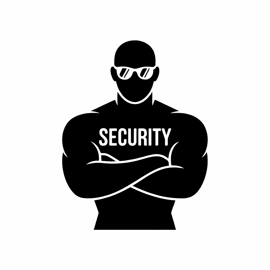 Bouncers on duty sign